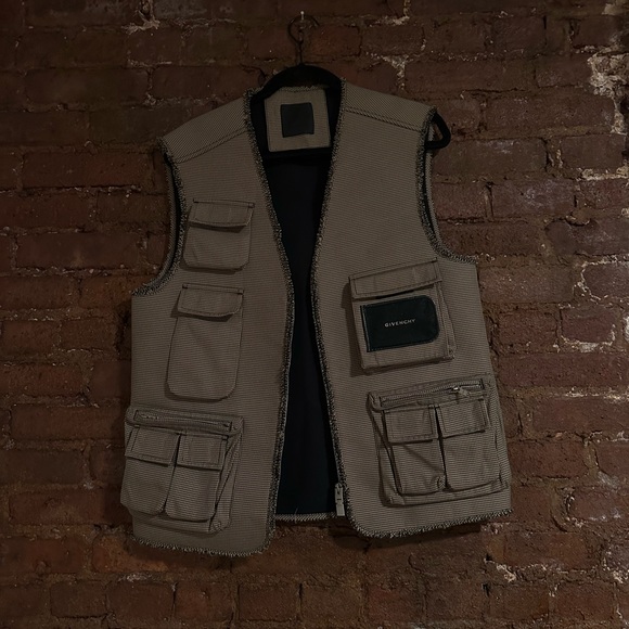 Givenchy Tan Utility Vest Functional Design